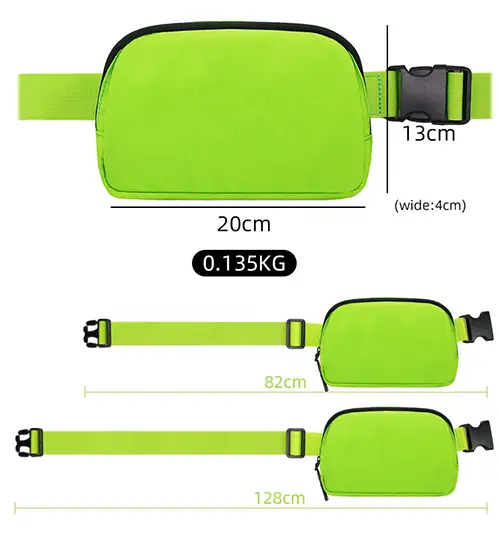 Title: Compact Neon Waist Bag with Adjustable Strap and Minimalist Design